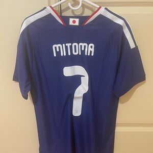 Mitoma 2026 Japan Blue Soccer Jersey with White Accents Size L